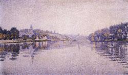 Paul Signac River's Edge The Seine at Herblay china oil painting image